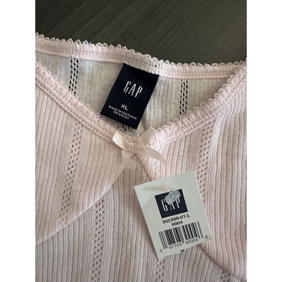 Y2K GAP Pink Cami Tank Top w Bow And Lace Size XL (2005 Vintage NWT) Bella Swan - Picture 3 of 6